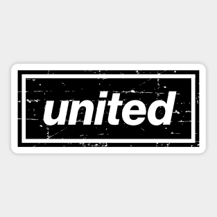 The United Football Indie Music Manchester Black Sticker